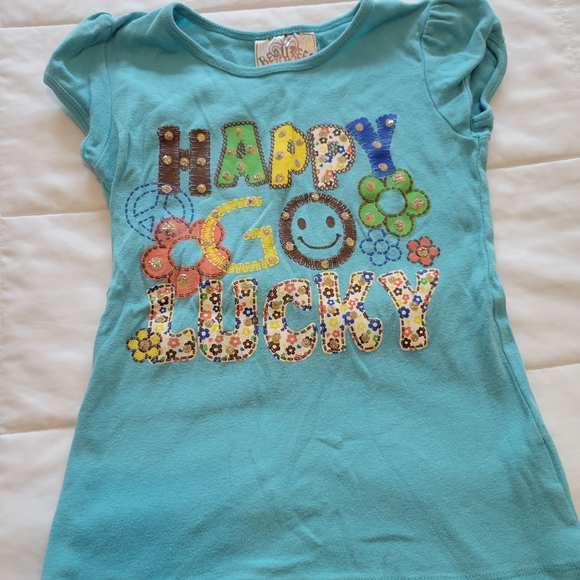 Happy Go Lucky Kids Blue T-Shirt - Picture 1 of 3